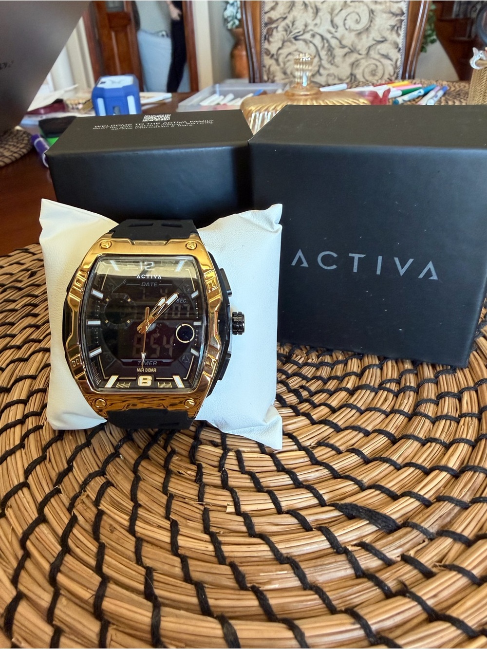 [New in Box] Activa x Invicta Men’s Gold Bezel Digital-Analog Sport Watch